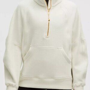 Lululemon Scuba Oversize Funnel Neck Half Zip Bone Tumbled Fleece